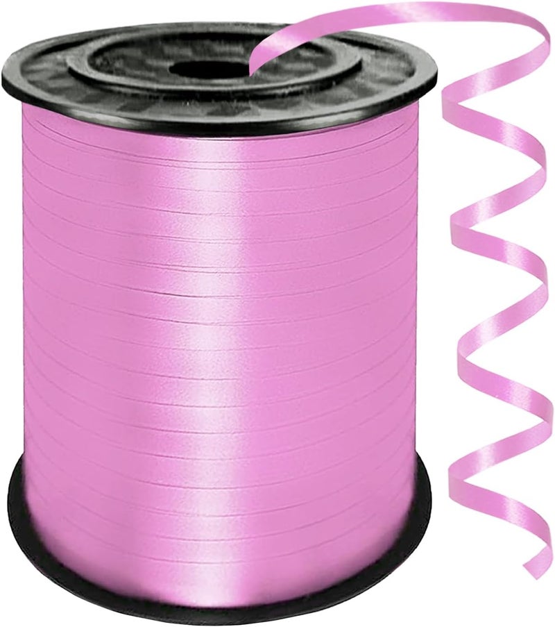 YCDMLJC 500 Yards Pink Curling Ribbon,Ribbons for Crafts,1/5 Inch Ribbon,Balloon String, Party Decoration,Ribbons for Florist Flower Bows for Graduation Supplies - Image 1